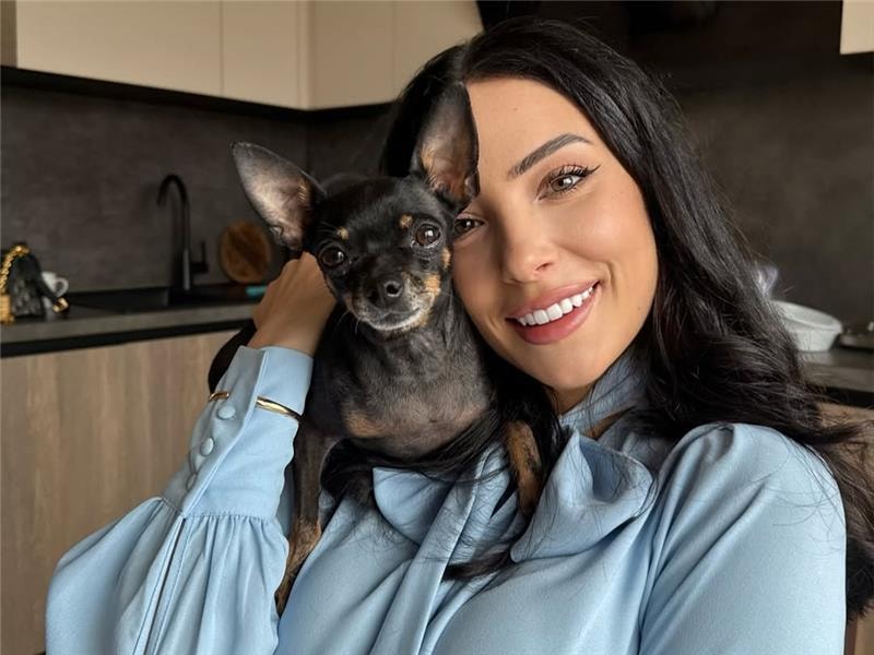 Emily with her dog